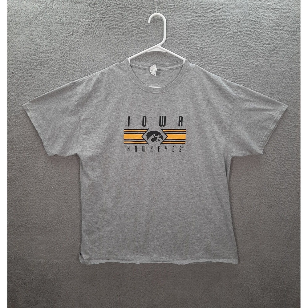 Iowa Hawkeyes Shirt Adult Extra Large Gray NCAA College Sports University Mens
